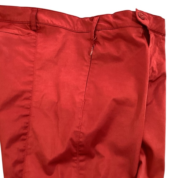 GUESS Jeans Red Chino Pants Y34A0148 Slim Fit Size 31 Y2K Shiny Stretchy Sexy - Picture 8 of 14